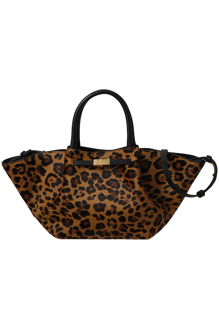 DEMELLIER LONDON THE MIDI NEW YORK ヘアカーフトートバッグ (レオパード×ブラック, F) デメリエー ロンドン ELLE SHOP DEMELLIER LONDON THE MIDI NEW YORK ヘアカーフトートバッグ (レオパード×ブラック, F) デメリエー ロンドン ELLE SHOP