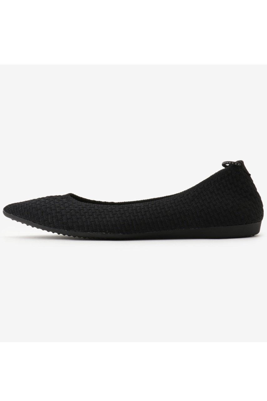 offen オッフェン　シンプルパイピングパターン　フラットシューズ Offen(オッフェン)｜plain rectangular pattern/BLACK の通販