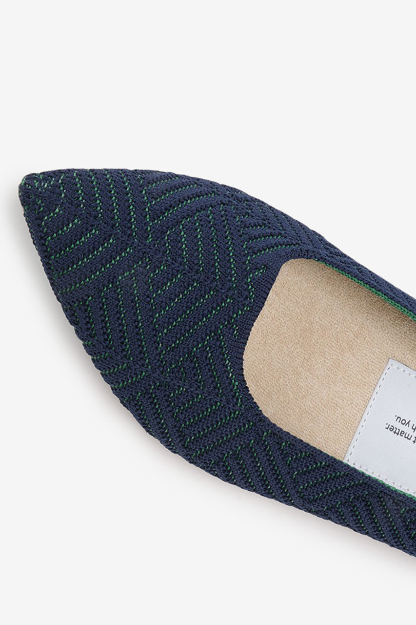 Offen(オッフェン)｜pointed-HERRIN/NAVY & GREEN の通販｜ELLESHOP・(エル・ショップ)