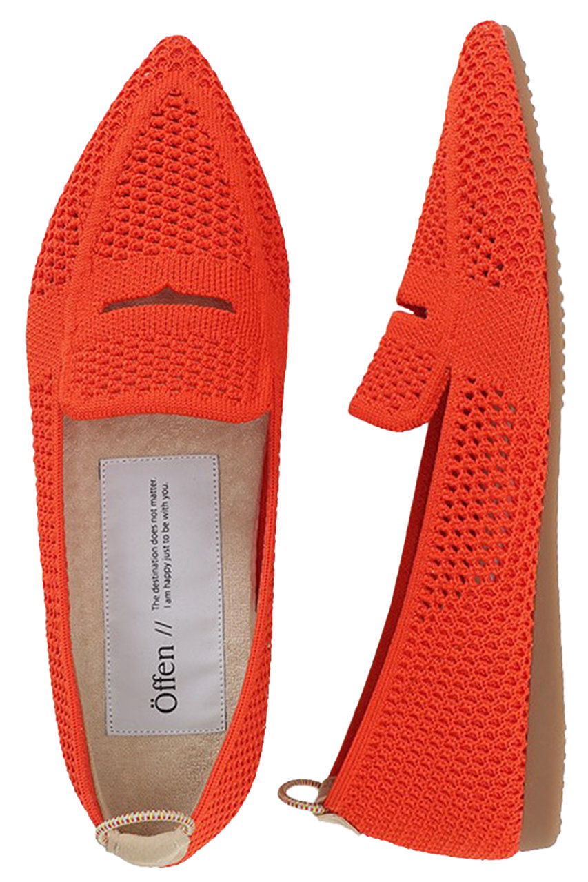 Offen pointed-LOAFERSMESH (ORANGE, 41(25.5cm)) オッフェン ELLE SHOP Offen pointed-LOAFERSMESH (ORANGE, 41(25.5cm)) オッフェン ELLE SHOP