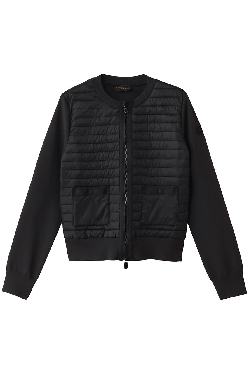 SAVE THE DUCK BRIONY D31961W ISMI20 キルティングニットコンビ ブルゾン (ブラック, S(1)) セーブ・ザ・ダック ELLE SHOP SAVE THE DUCK BRIONY D31961W ISMI20 キルティングニットコンビ ブルゾン (ブラック, S(1)) セーブ・ザ・ダック ELLE SHOP