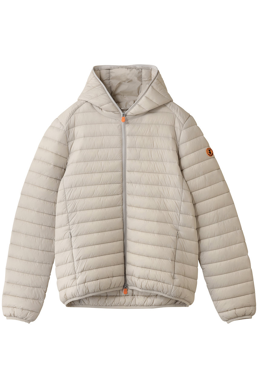 SAVE THE DUCK 【MEN】DONALD D30650M GIGA N.O.S./フーディーキルティングジャケット (レイニーベージュ, L) セーブ・ザ・ダック ELLE SHOP