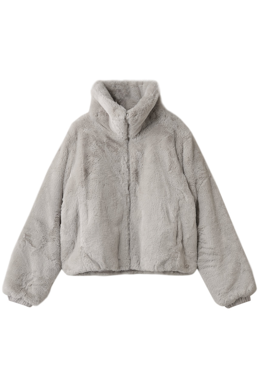 SAVE THE DUCK JEON D31352W FURY/リバーシブルフェイクファーショートコート (レイニーベージュ, 1) セーブ・ザ・ダック ELLE SHOP