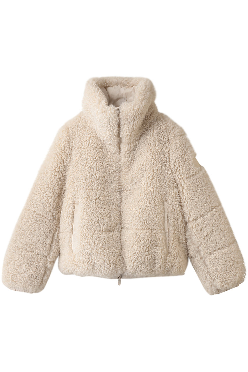 セーブ・ザ・ダック/SAVE THE DUCKのKENNIE D31990W CURL/フェイクファースタンドカラーショートコート(ショアベージュ/D31990WCURL21)