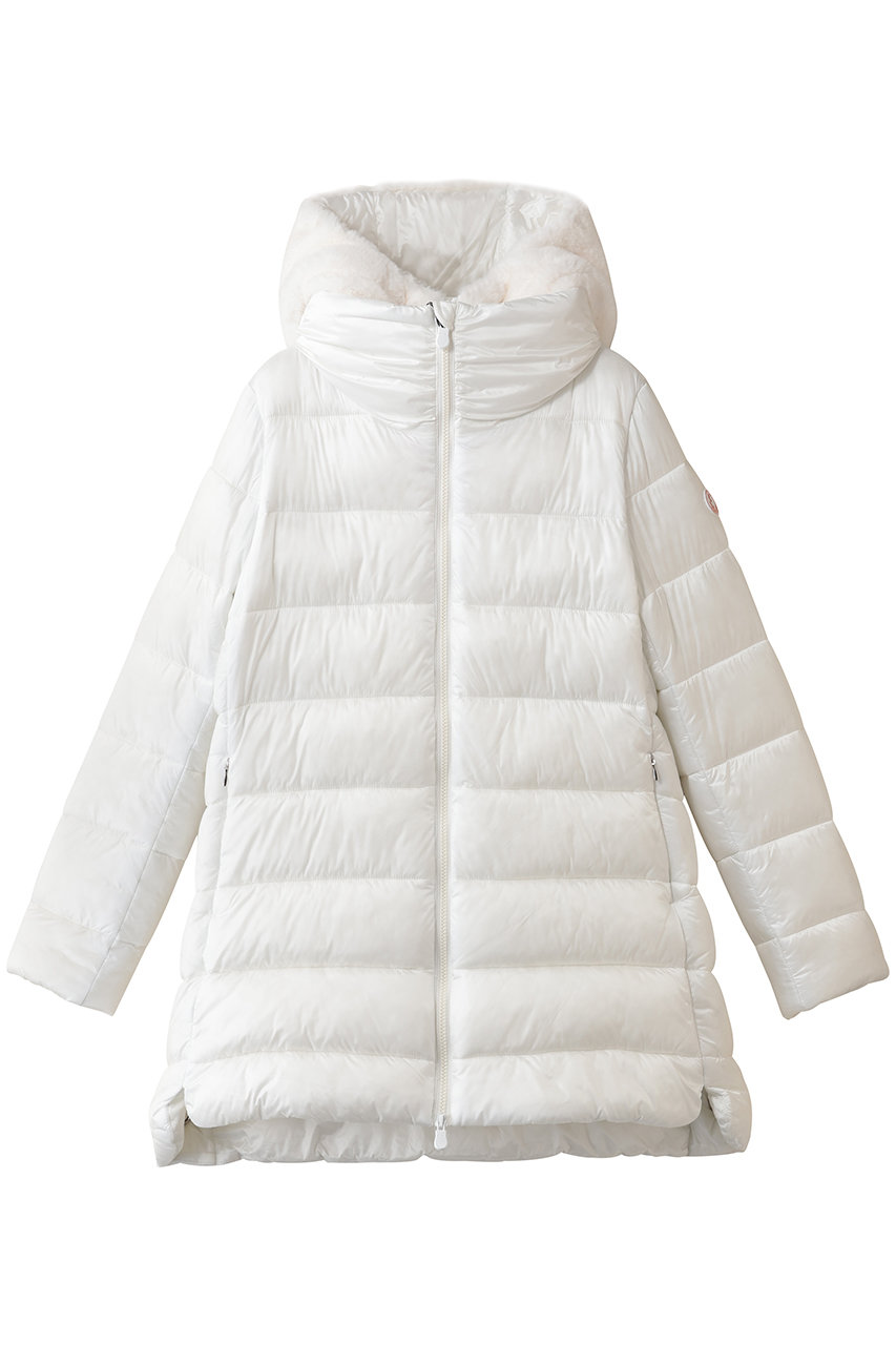 SAVE THE DUCK MATILDA D40280W JADE/フーディーキルティングロングコート (オフホワイト, 2) セーブ・ザ・ダック ELLE SHOP SAVE THE DUCK MATILDA D40280W JADE/フーディーキルティングロングコート (オフホワイト, 2) セーブ・ザ・ダック ELLE SHOP