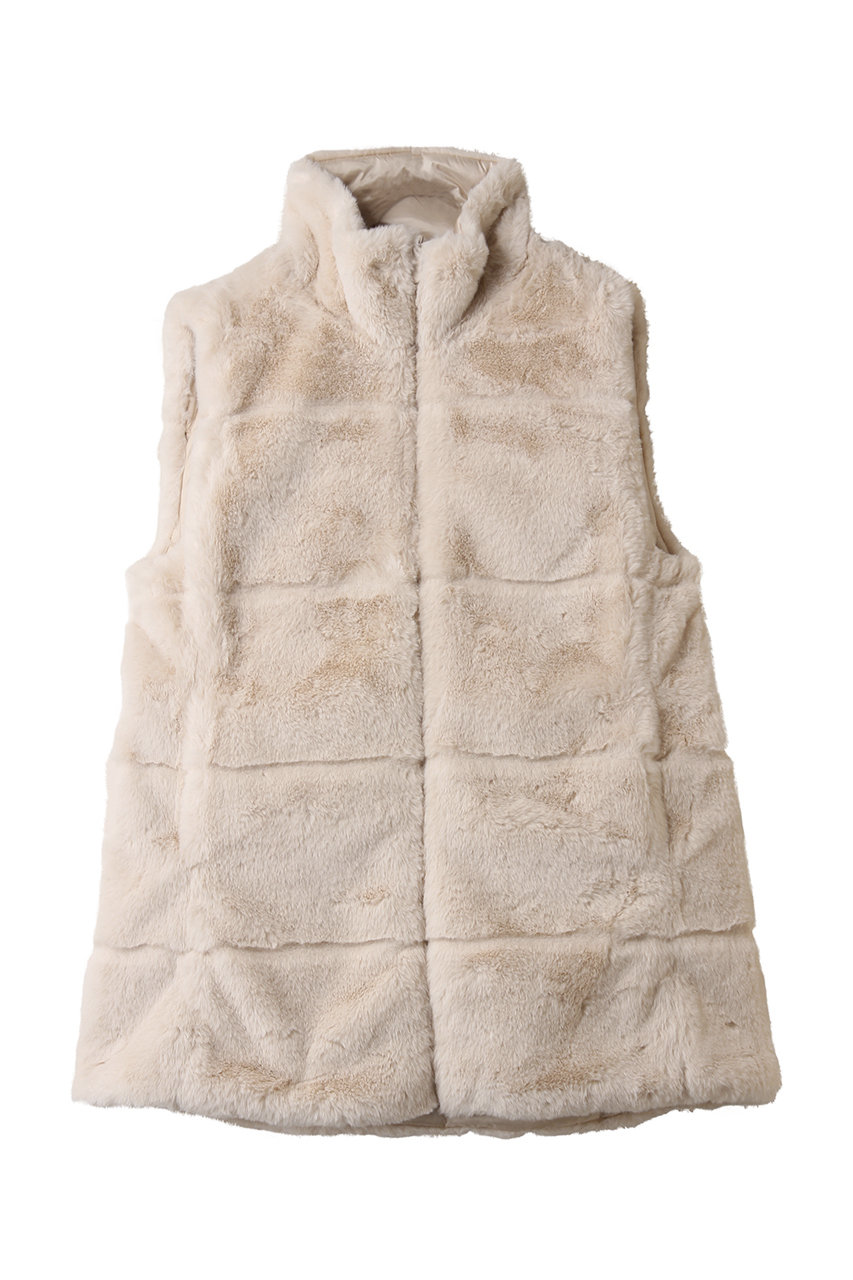 NIVES D82493W FURY/リバーシブルフェイクファーロングジレ