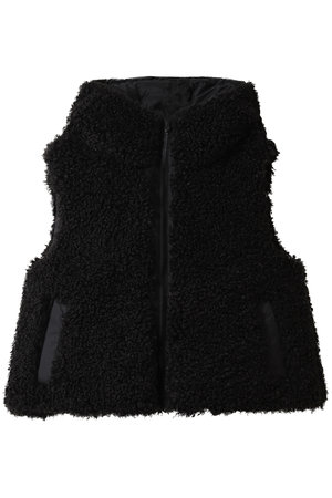 セーブ・ザ・ダック/SAVE THE DUCKのAYLAD82501W CURL/フェイクファーコショートジレ(110800/110806)