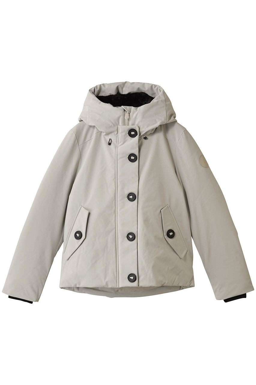 セーブ・ザ・ダック/SAVE THE DUCKのSHANON P30414W SMEG/フーディーフロントボタンショートコート(レイニーベージュ/P30414WSMEG21)