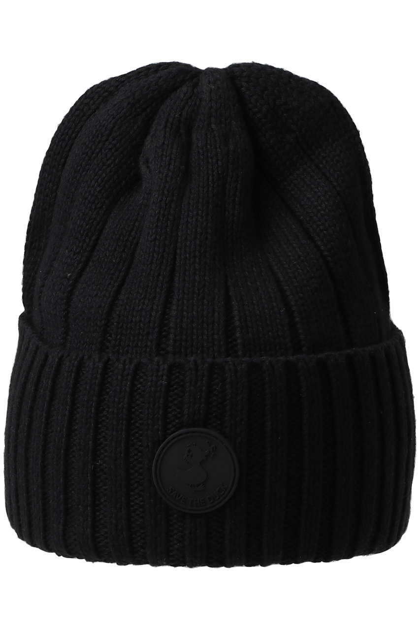 SAVE THE DUCK JO DY0107U COTT/ニットキャップ (ブラック, F) セーブ・ザ・ダック ELLE SHOP