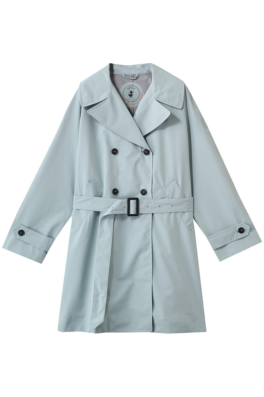 セーブ・ザ・ダック/SAVE THE DUCKのLIVIA D42662W DARK22 リサイクルポリエステルトレンチコート(アイランドブルー/D42662WDARK22)