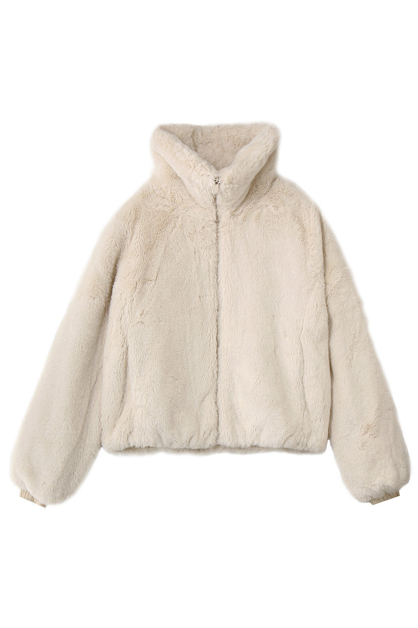 SAVE THE DUCK FURY D31352W ショートボア リバーシブルジャケット (ショアベージュ, 2) セーブ・ザ・ダック ELLE SHOP