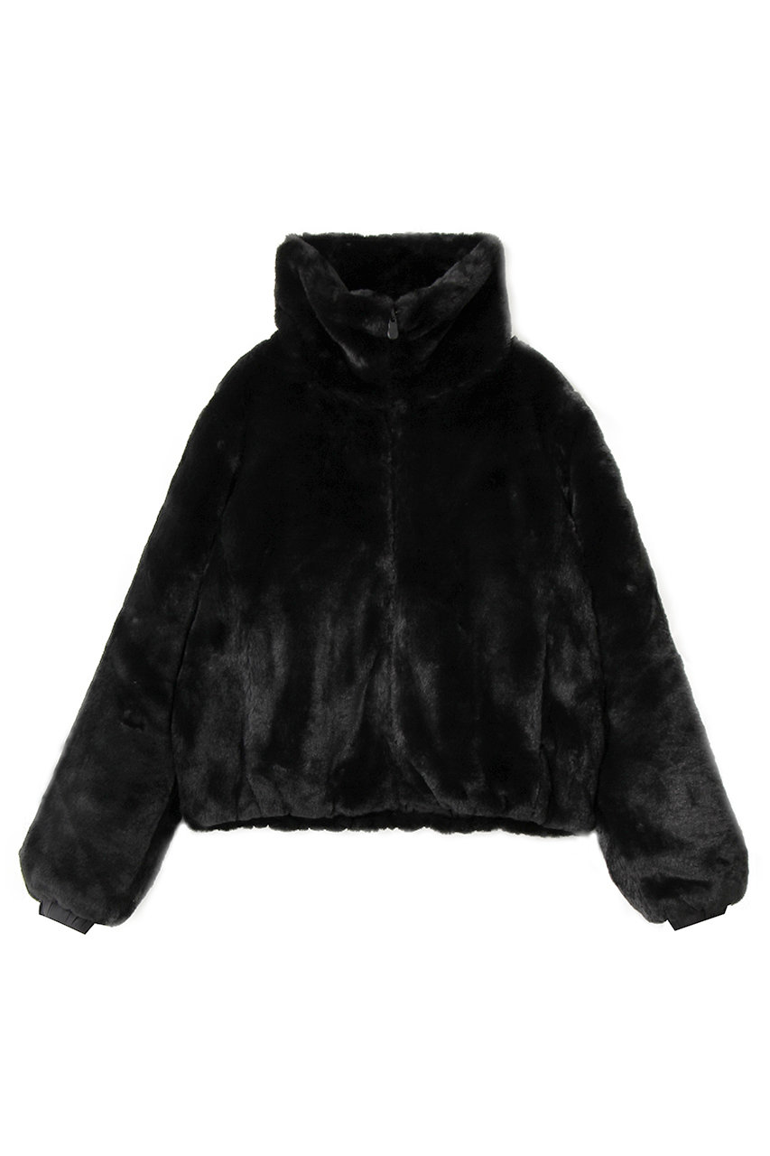 SAVE THE DUCK FURY D31352W ショートボア リバーシブルジャケット (ブラック, 1) セーブ・ザ・ダック ELLE SHOP