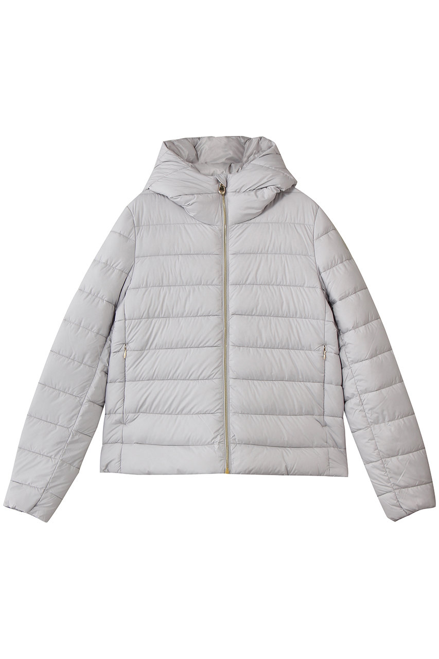 SAVE THE DUCK MONK D32460W フード付きショートジャケット (ライトグレー, 1) セーブ・ザ・ダック ELLE SHOP