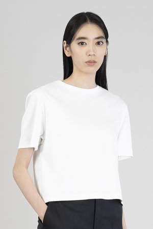 エステータ/estetaのスーピマコットンプレミアムジャージー半袖クロップドT(110100/110102)
