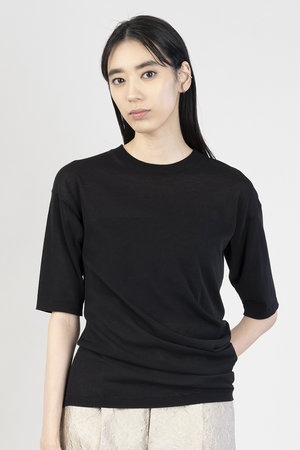 エステータ/estetaのシアーニット 5分袖ドレープ(110300/110301)