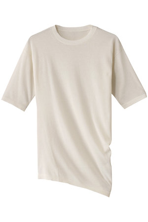 エステータ/estetaの【小さいサイズ】シアーニット 5分袖ドレープ(110300/110301)