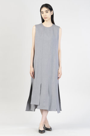 エステータ/estetaのウールシルクギャバジン ランダムヘム ワンピース(110500/110503)