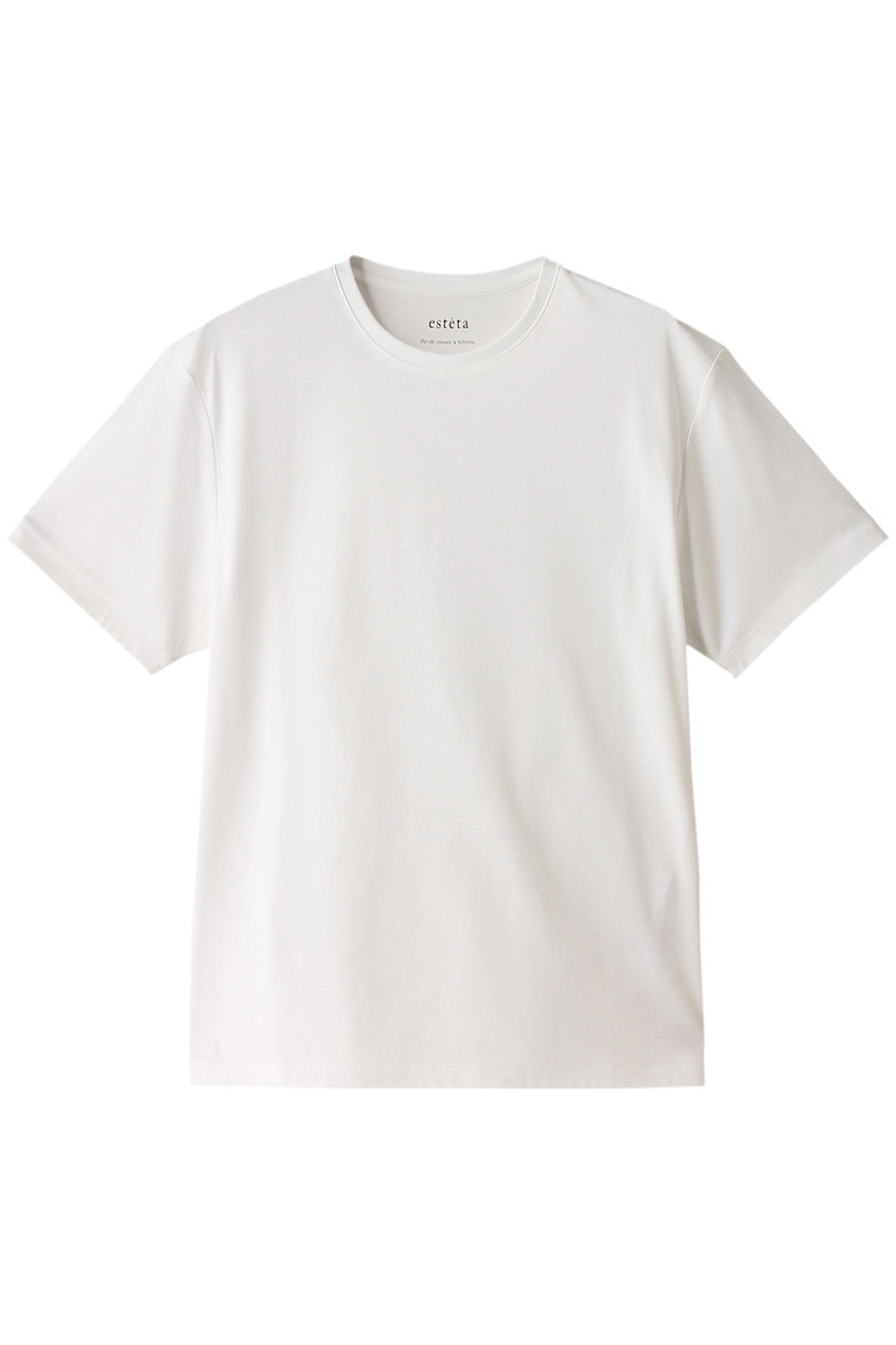 esteta 【小さいサイズ】スーピマコットンプレミアムジャージー半袖Tシャツ (ホワイト, 32) エステータ ELLE SHOP esteta 【小さいサイズ】スーピマコットンプレミアムジャージー半袖Tシャツ (ホワイト, 32) エステータ ELLE SHOP