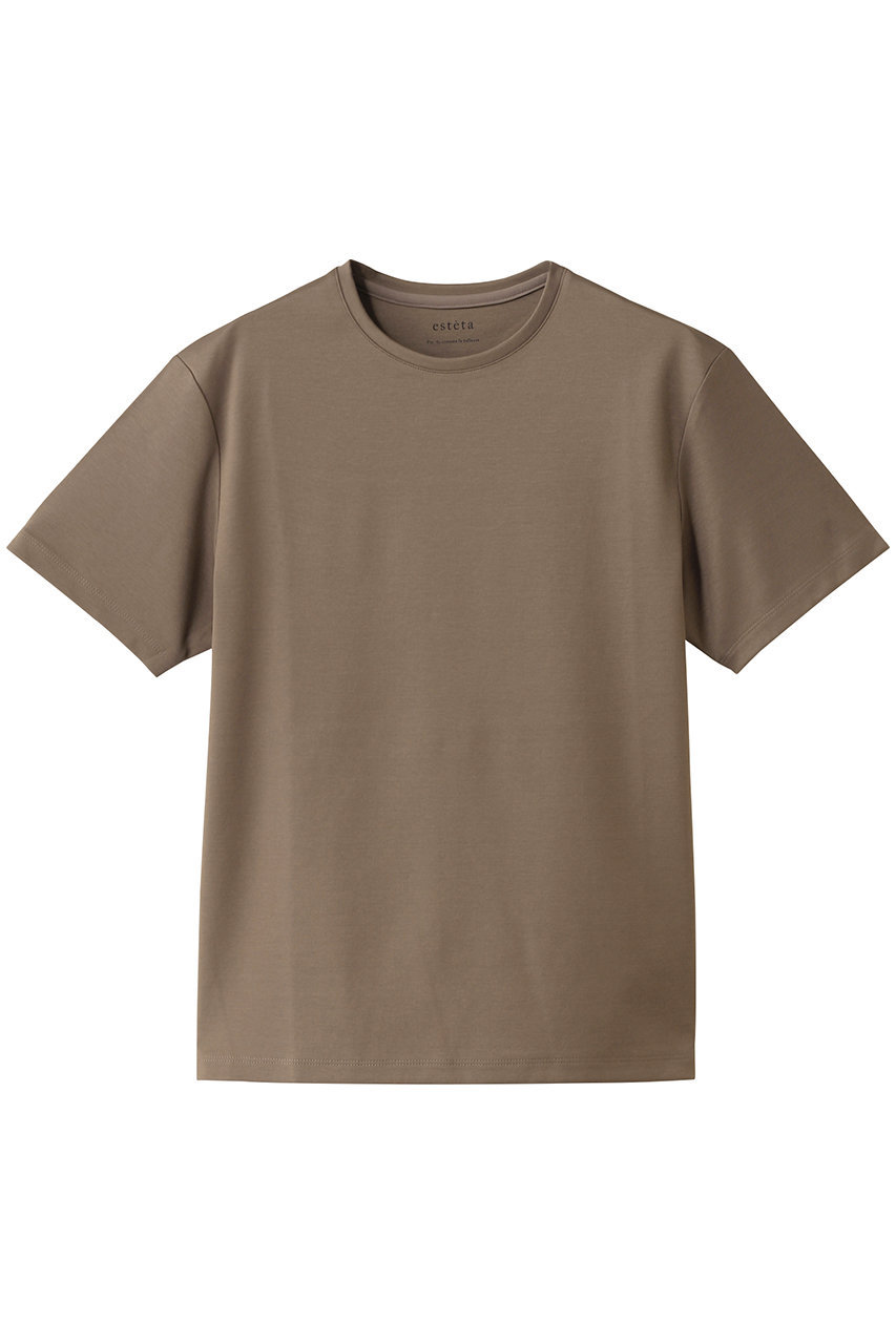 esteta 【大きいサイズ】スーピマコットンプレミアムジャージー半袖Tシャツ (ブラウン, 44) エステータ ELLE SHOP esteta 【大きいサイズ】スーピマコットンプレミアムジャージー半袖Tシャツ (ブラウン, 44) エステータ ELLE SHOP