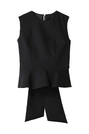 エステータ/estetaの【小さいサイズ】ライトダブルクロス バックリボン ペプラムトップス(110400/110401)