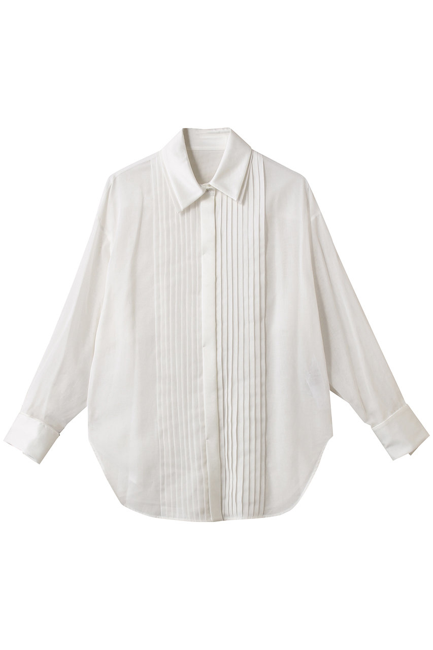 エステータ/estetaのコットンオーガンジー ドレスシャツ(ホワイト/BLH6GW0924)