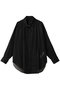 【大きいサイズ】コットンオーガンジー ドレスシャツ エステータ/esteta ブラック