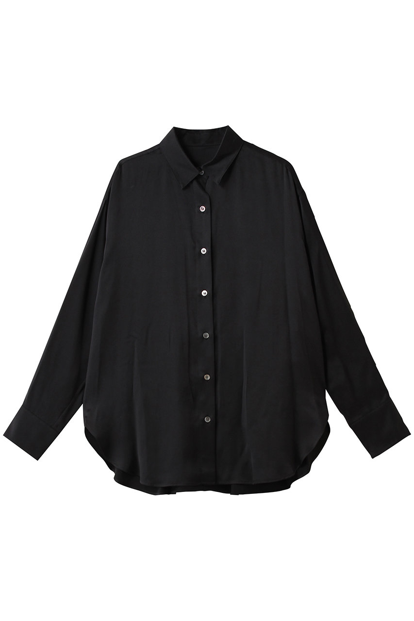 esteta シルクサテン シャツ (ブラック, 38) エステータ ELLE SHOP