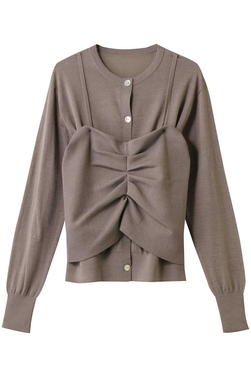 エステータ/estetaの【小さいサイズ】ビスチェカーディガン(ブラウン/KRH8GW0928)