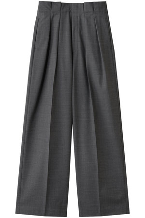 エステータ/estetaの【大きいサイズ】ウールトロドライストレッチ タックワイドパンツ(110600/110601)