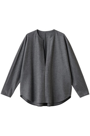 エステータ/estetaのウールツイルジャージー スリットネック ブラウス(110400/110403)