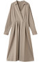 ウールトロドライストレッチ カシュクールシャツ ワンピース エステータ/esteta ベージュ