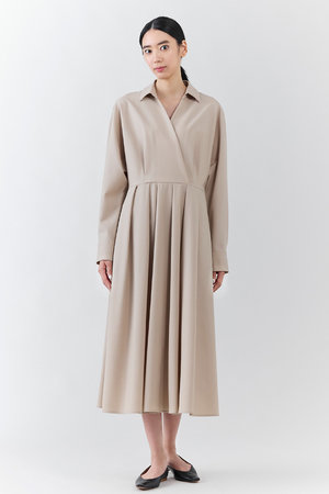 エステータ/estetaのウールトロドライストレッチ カシュクールシャツ ワンピース(110500/110503)