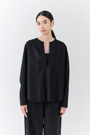 エステータ/estetaの【大きいサイズ】ウールツイルジャージー ワイドパンツ(110600/110601)