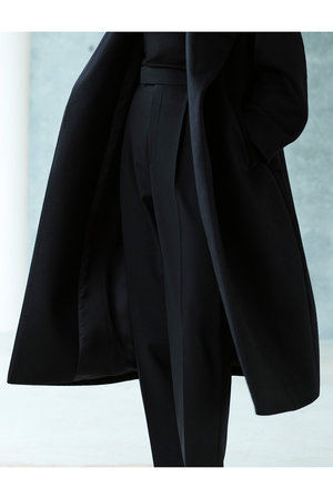 エステータ/estetaのウールトロドライストレッチ タックテーパード パンツ(110600/110601)