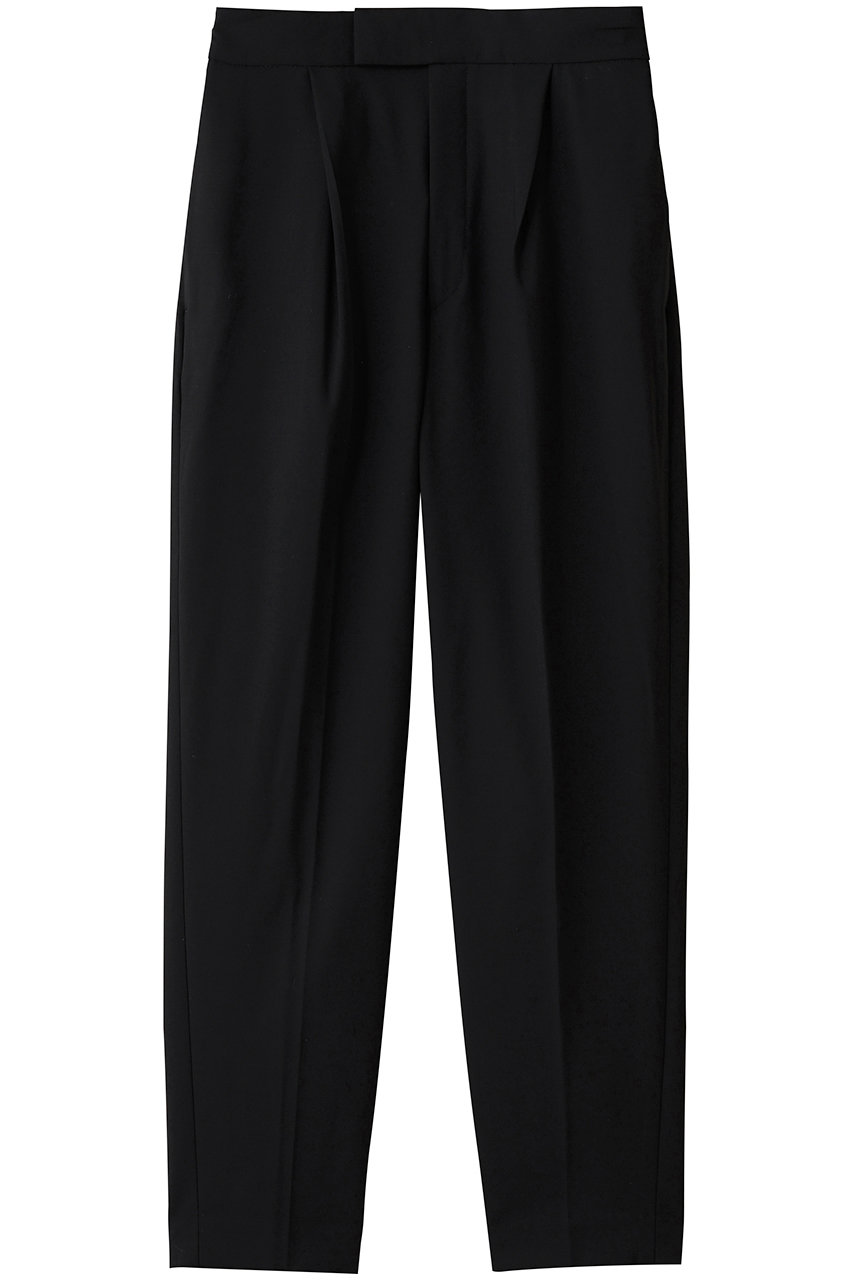 エステータ/estetaのウールトロドライストレッチ タックテーパード パンツ(ブラック/PRH6GW0946)