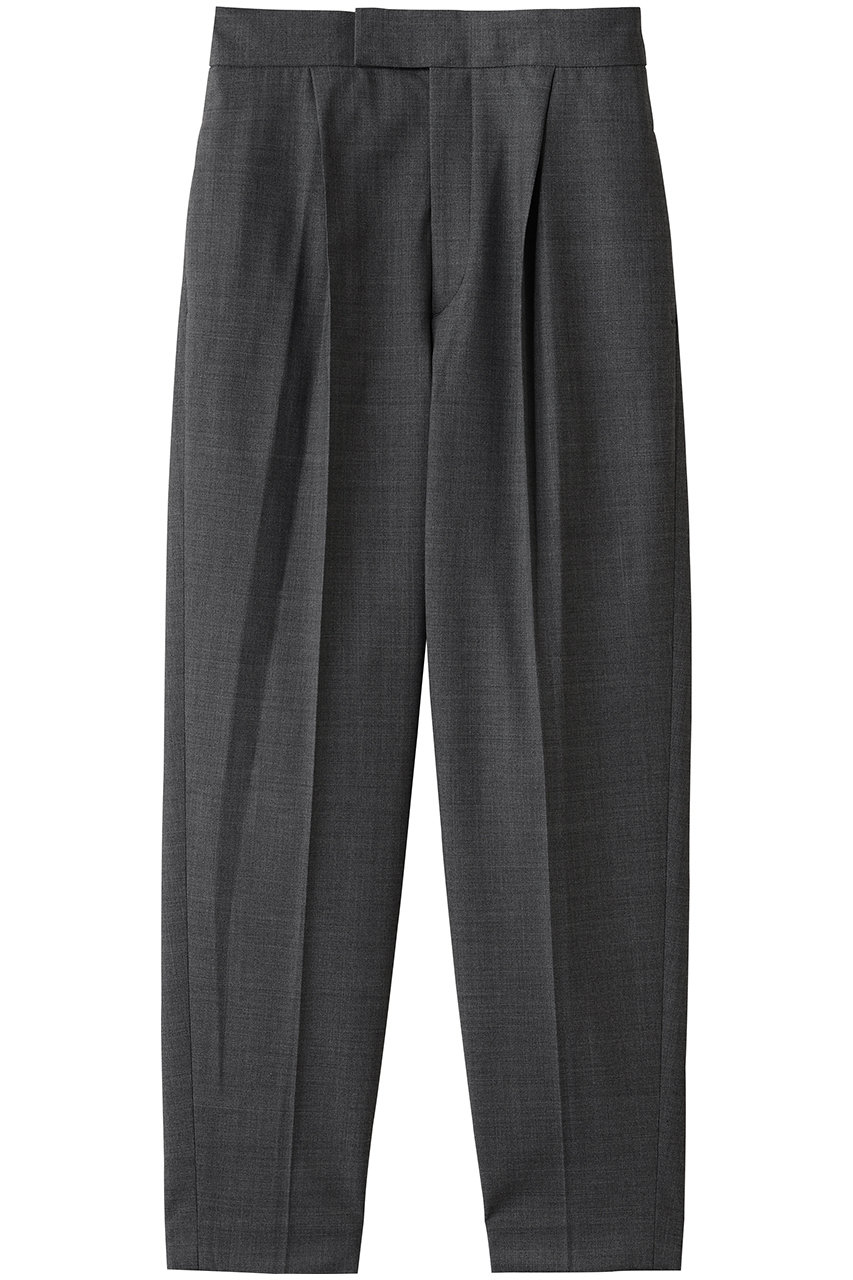 エステータ/estetaの【大きいサイズ】ウールトロドライストレッチ タックテーパード パンツ(スレートグレー/PRH7GW0946)