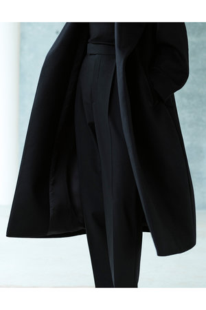 エステータ/estetaの【大きいサイズ】ウールトロドライストレッチ タックテーパード パンツ(110600/110601)