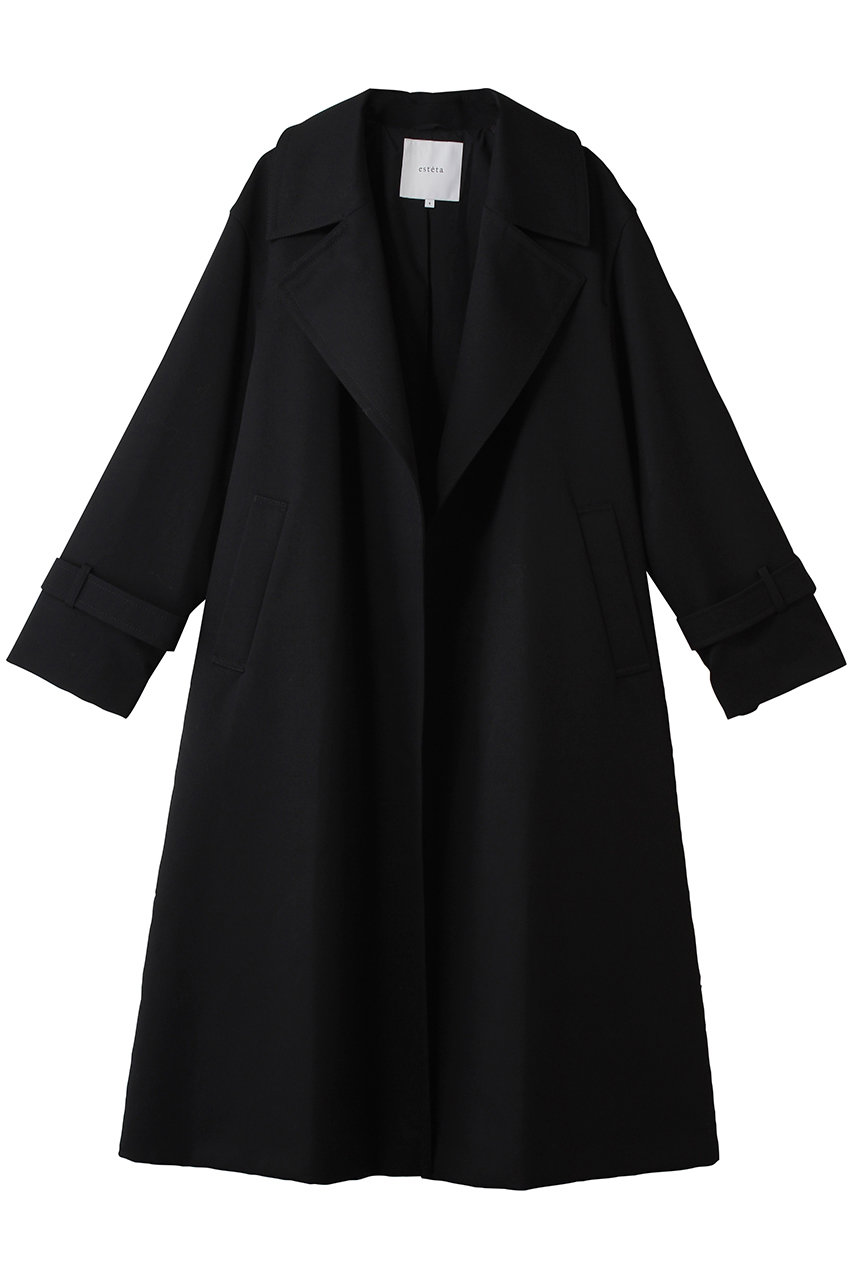 エステータ/estetaの【小さいサイズ】ウールトレンチコート(ブラック/SCH8GW0940)