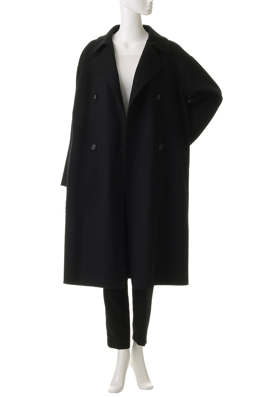 esteta(エステータ)｜ウールリバー ケープ付き コート/ブラック の通販