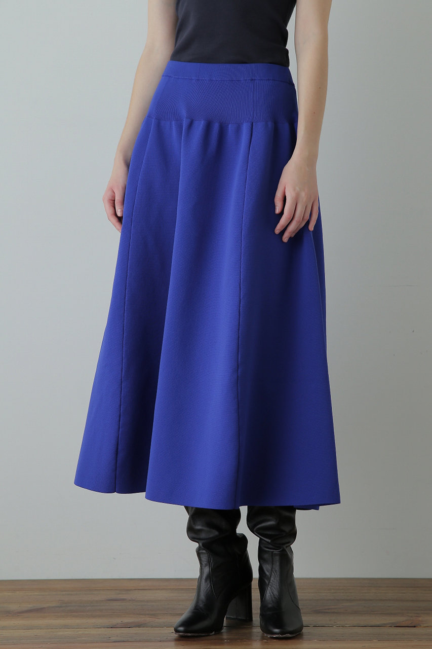 ヒューエルミュージアム/hueLe Museumの【hLM】スポンディッシュニットスカート(ブルー/750-3272201)