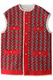 【STUMBLY】Linton Tweed Gilet ヒューエルミュージアム/hueLe Museum レッド