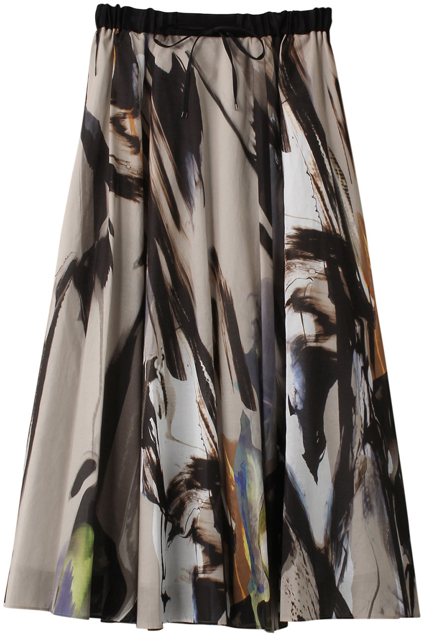 ヒューエルミュージアム/hueLe Museumの【STUMBLY】Art Zebraプリントスカート(グレー/535-4120202)