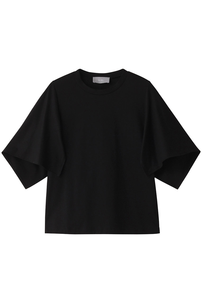 ヒューエルミュージアム/hueLe Museumの【ｈLM】ハンカチヘムTシャツ(ブラック/750-4160406)