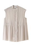 【STUMBLY】Sheer Pleated Blouse