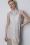 【STUMBLY】Sheer Pleated Blouse ヒューエルミュージアム/hueLe Museum
