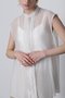 【STUMBLY】Sheer Pleated Blouse ヒューエルミュージアム/hueLe Museum