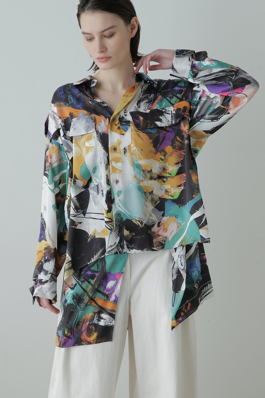 hueLe Museum 【STUMBLY】Printed Relaxy Shirt (イエロー, 38) ヒューエルミュージアム ELLE SHOP hueLe Museum 【STUMBLY】Printed Relaxy Shirt (イエロー, 38) ヒューエルミュージアム ELLE SHOP