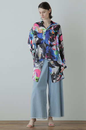 ヒューエルミュージアム/hueLe Museumの【STUMBLY】Printed Relaxy Shirt(110400/110403)