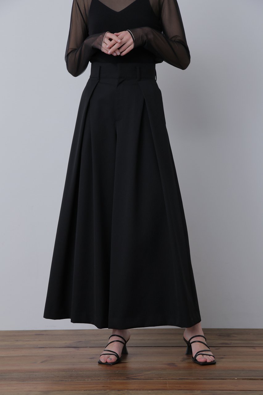 hueLe Museum 【STUMBLY】Cross Tuck Wide Pants (ブラック, 36) ヒューエルミュージアム ELLE SHOP hueLe Museum 【STUMBLY】Cross Tuck Wide Pants (ブラック, 36) ヒューエルミュージアム ELLE SHOP