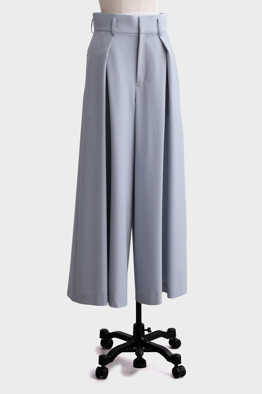 hueLe Museum 【STUMBLY】Cross Tuck Wide Pants (ブルー, 38) ヒューエルミュージアム ELLE SHOP hueLe Museum 【STUMBLY】Cross Tuck Wide Pants (ブルー, 38) ヒューエルミュージアム ELLE SHOP